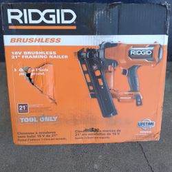 FRAIMING NAIL GUN RIDGID 18V TOOL ONLY 