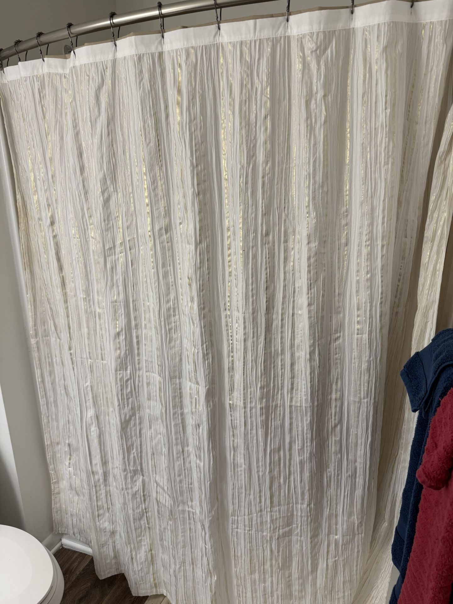 Clock, Bathroom Curtains, Printer, Desk Lamp, & Garmet Rack