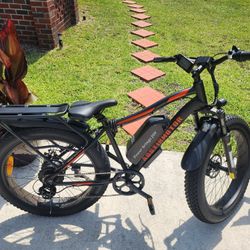 Aostirmotor Electric Mountain Bike, 48V 13AH Removable Lithium Battery 749W Ebike with Rack, 26" 4.0 inch Fat Tire Bike, Electric Bicycle for Adults 