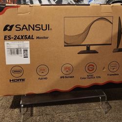 SANSUI Monitor 24 Inch 100Hz PC Monitor, HDMI VGA Ports VESA Mount, FHD Computer