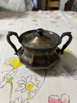Reed and Barton silverplate footed sugar bowl