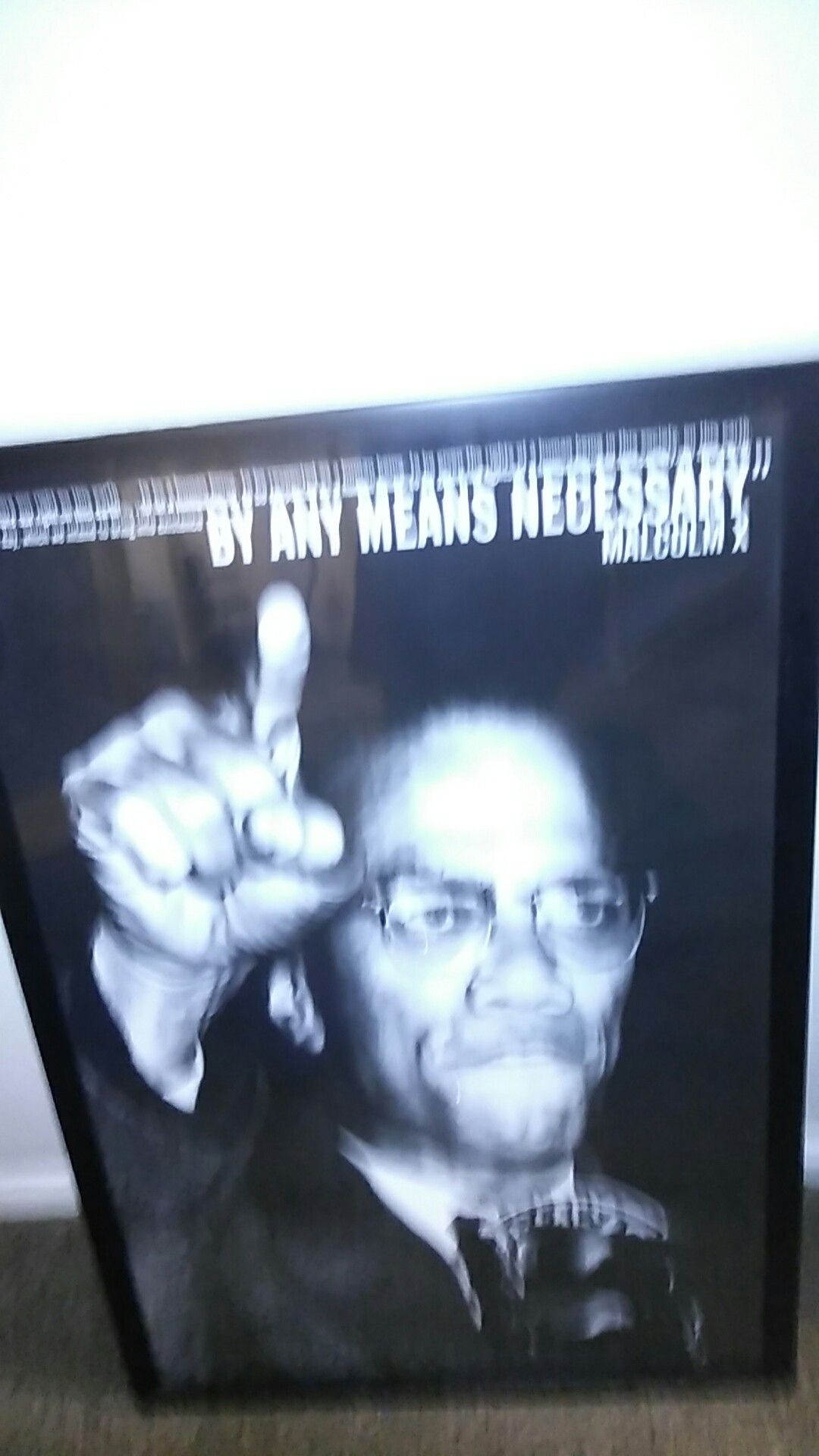 Malcom x poster in frame