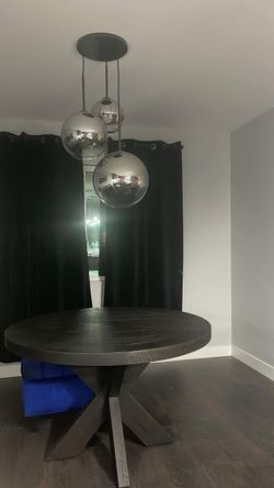 Restoration Hardware / Arhaus dining set - 4 gray chairs. 1 table