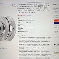 New Brake Pads And Rotors In The Box