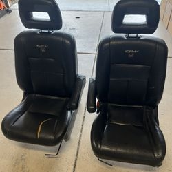 RD1 96-01 CRV CR-V Black Leather Seats JDM Stitched Emblem