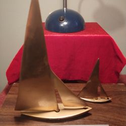 Brass sailboats