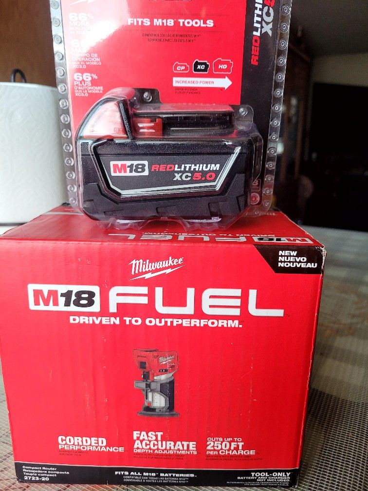 Milwaukee M18 Fuel Router And Battery