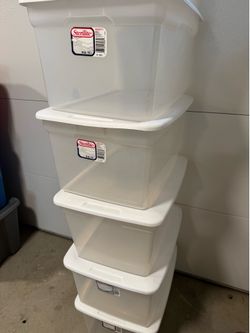 Sterilite Storage Bins with Lids – Set of 6