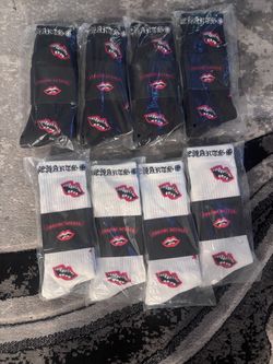 Chrome heart socks