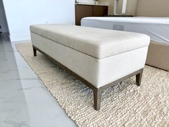 Restoration Hardware (RH) 100% Linen Storage Bench