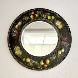 Hallway Mirror with Hand-Painted Frame — Excellent Condition