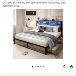 King size platform bed