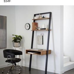ladder shelf wall desk from Crate & Barrel