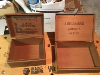 Vintage wooden cigar boxes
