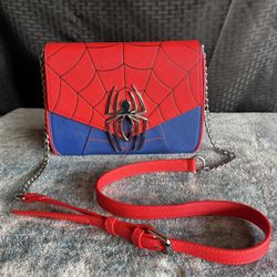 LOUNGEFLY Marvel Spider Man Color-Block Crossbody Bag Spider Man