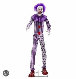 Stitches the Clown Life-Size Animated Halloween Clown Decoration