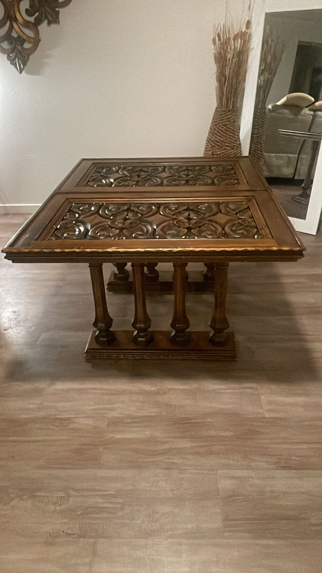 Dining Table + China Cabinet + Mirror Frame