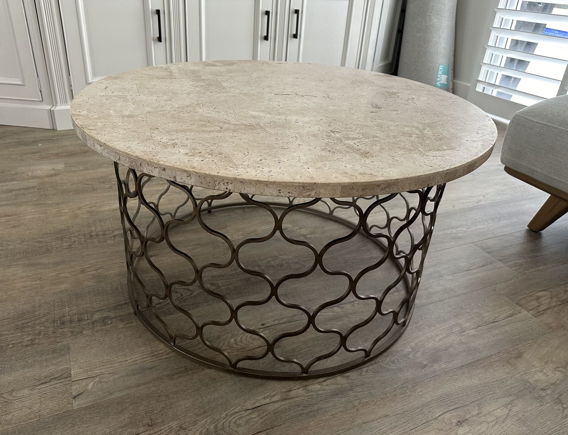 Natural Stone Top Coffee Table