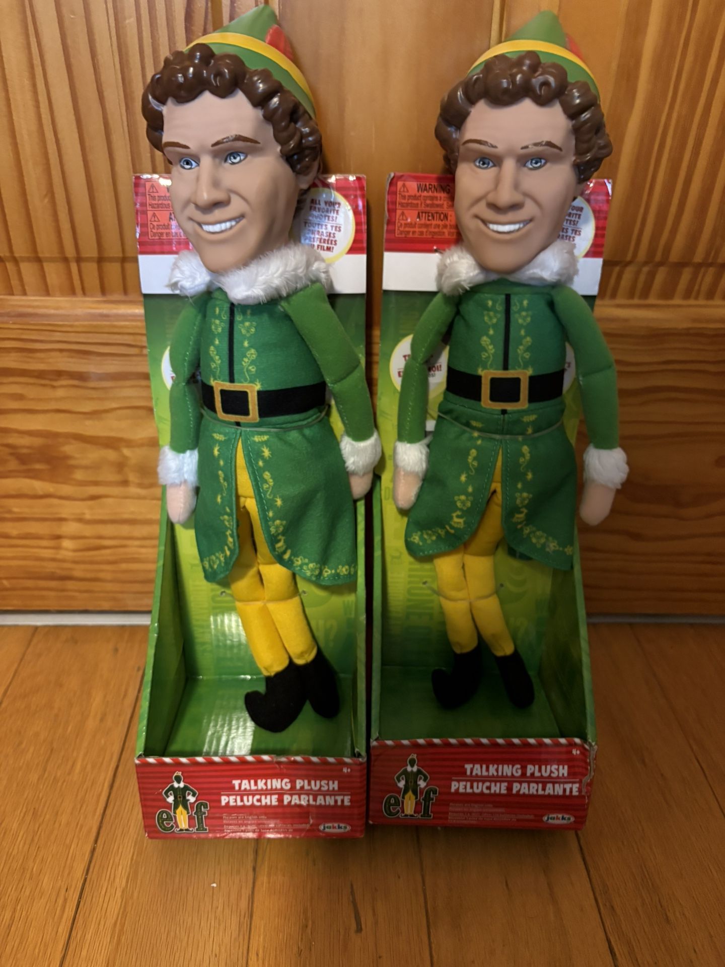 2 New Elf Buddy 15 Phrases Talking Plush 14” Doll Movie Figure Christmas Vintage Toys Bikes Decor Chair Table Lamp Knicks Apple Nintendo Tree Desk