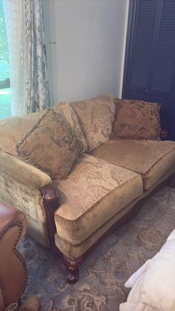Loveseats with Wood Trim