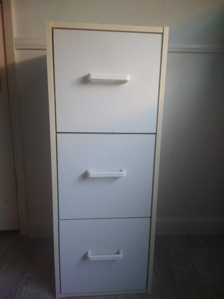 12”x 12” x 32”H white craft storage organizer closet chest drawers