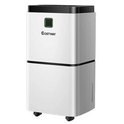 Costway 1500 Sq. Ft Portable 24 Pints Dehumidifier To Large Room with 3 Color LED Light

