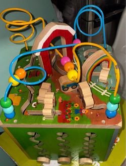 Wooden Farm Activity Cube Toddler Toy