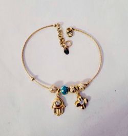 10K Solid Gold Bracelet For Wedding 7.5 Inches Long
