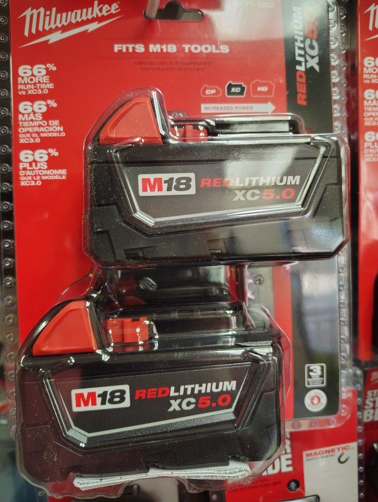 Milwaukee 5.0ah Battery 2 Pack