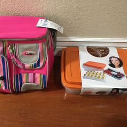 Brand NEW 18 Can Cooler And 4 piece Rachael Ray Food Container 