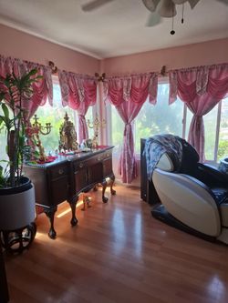 Curtains pink