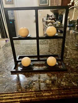 Candlestick Holders, Miami Dolphin Picture