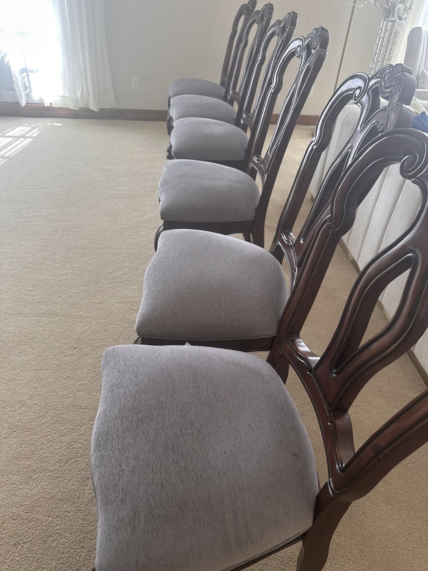 Six Fancy Dining Chairs