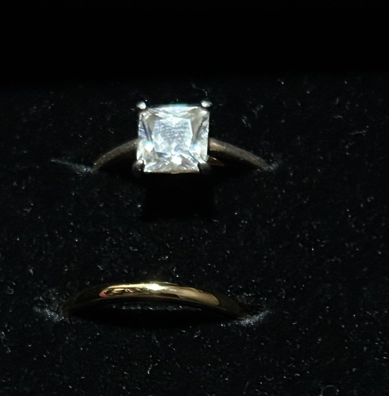 Rose Gold Wedding/engagement Ring Set