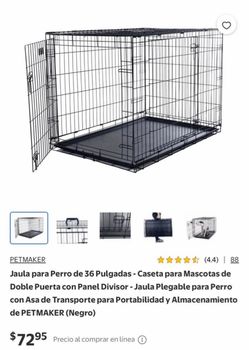 Petmaker 36-Inch Double Door Dog Crate