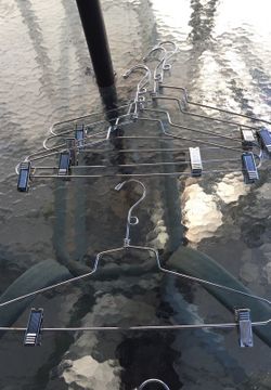 170 New steal Crome hangers with clips