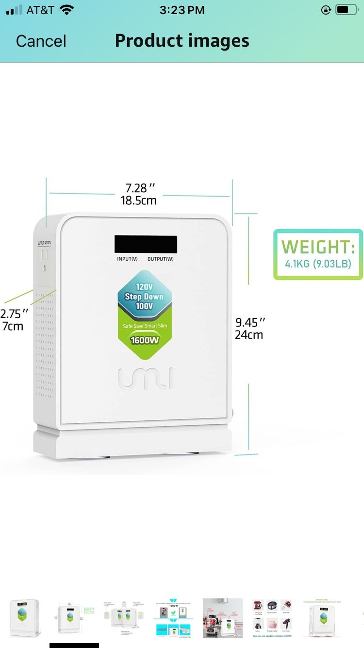 120V to 100V Voltage Converter 1600watts Step Down toroidal Voltage Converter for Japan appliances