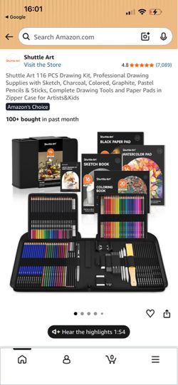 Shuttle Art 116-Piece Drawing Kit