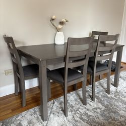 Ashley Furniture Bridson Charcoal Dining Table With Chairs - Set Of 4