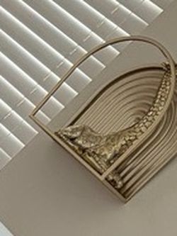 Gold Arched Metal Wall Shelf