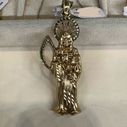 10k Grim Reaper Pendant 