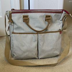 Skip Hop Duo Essential Diaper Bag Special Luxe Edition In French Stripe 