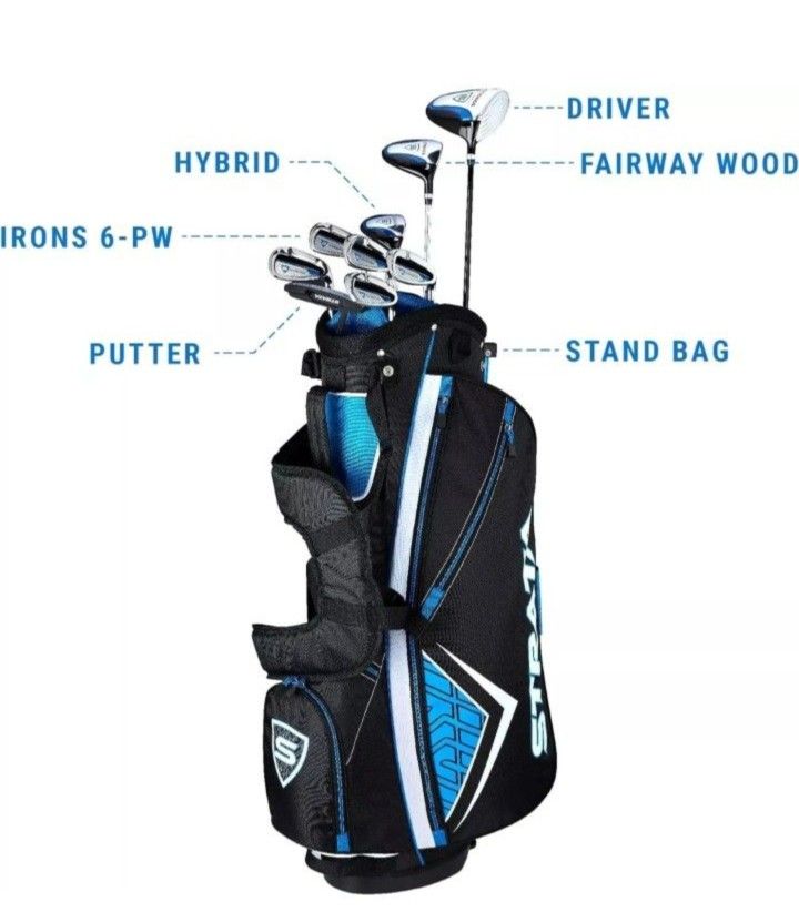Brand New Callaway Golf Men Strata Complete 12 Piece Golf Set Right Handed Golfer RH Brand New In Box