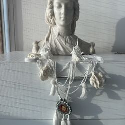 Stunning Handmade FRIDA KHALO CROCHET NECKLACE