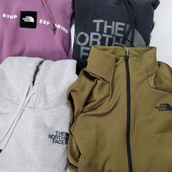 Lot of 4 men's The North Face hoodie sweatshirts & zip jacket Sz M