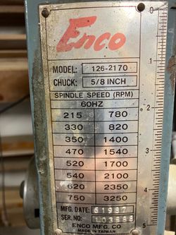 enco drill press