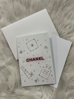 White Chanel Note Card with Envelop