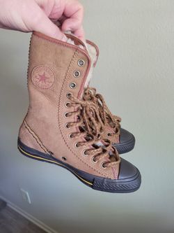 NEW womens suade converse high tops (SZ 5.5)