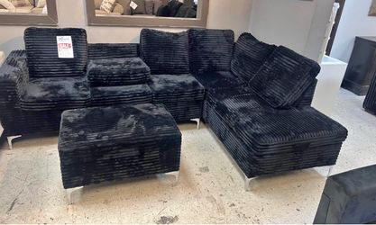 NEW SECTIONAL WITH OTTOMAN, INCLUDING FREE DELIVERY PAY UPON DELIVERY