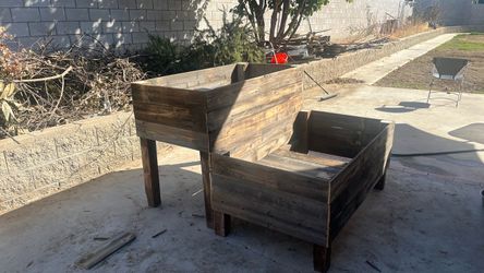 Wooden Raised Garden Bed Planters Set of 2